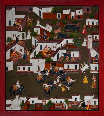 Daily Life in a Village by Unbekannt Unbekannt